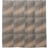 Beige en Brown Swirl Shower Curtain  Douchegordijn (Voorkant)