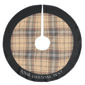 Beige en Brown Tartan Beige en bruin tartan desi Kerstboom Rok (Voorkant)