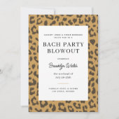 Beige en Bruin Dierenprint Bachelorette Party Kaart (Voorkant)