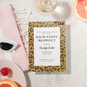 Beige en Bruin Dierenprint Bachelorette Party Kaart