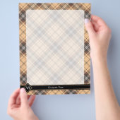 Beige en bruin geruit flyer (Hand)