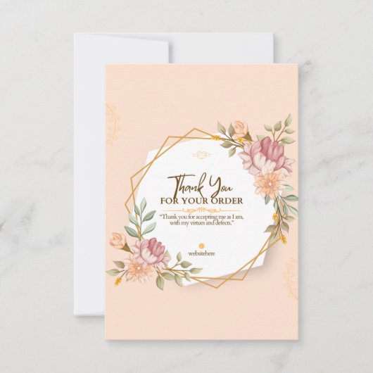 Beige en bruin minimalist bedankje bedankkaart (Voorkant)