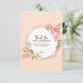 Beige en bruin minimalist bedankje bedankkaart (Staand voorkant)