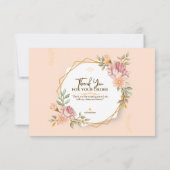 Beige en bruin minimalist bedankje bedankkaart (Achterkant)