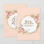 Beige en bruin minimalist bedankje bedankkaart (Voorkant / Achterkant)