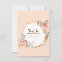 Beige en bruin minimalist bedankje bedankkaart