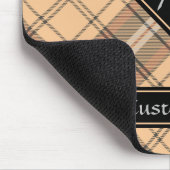 Beige en bruin Schots geruit Muismat (Hoek)