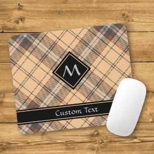 Beige en bruin Schots geruit Muismat