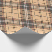 Beige en bruin Tartan geroteerd Cadeaupapier (Hoek)