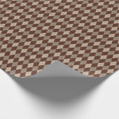 Beige en bruine argyle-omslagpapier cadeaupapier (Hoek)