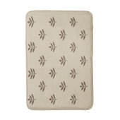 Beige en bruine bladeren badmat (Voorkant Verticaal)