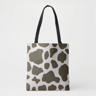 Beige en bruine canvas tas voor dierlijke afdruk