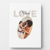 Beige en bruine esthetische minimalistische liefde fotoplaat (voorkant)