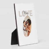 Beige en bruine esthetische minimalistische liefde fotoplaat (Zijkant)