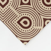 Beige en bruine geometrische vormen fleece deken (Hoek)