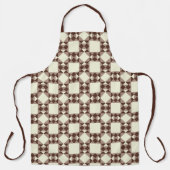 Beige en bruine Georgetown Patchwork Patroon Schort (Voorkant)