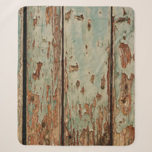 Beige en bruine houten plaat sherpa deken