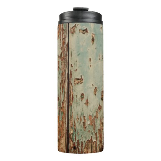 Beige en bruine houten plaat thermosbeker (Voorkant)