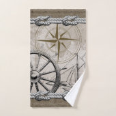  beige en bruine maanbeeld bad handdoek (Handdoek)