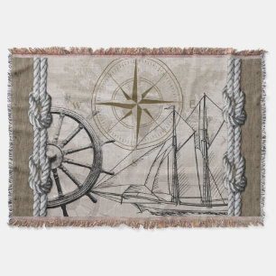  beige en bruine maanbeeld deken