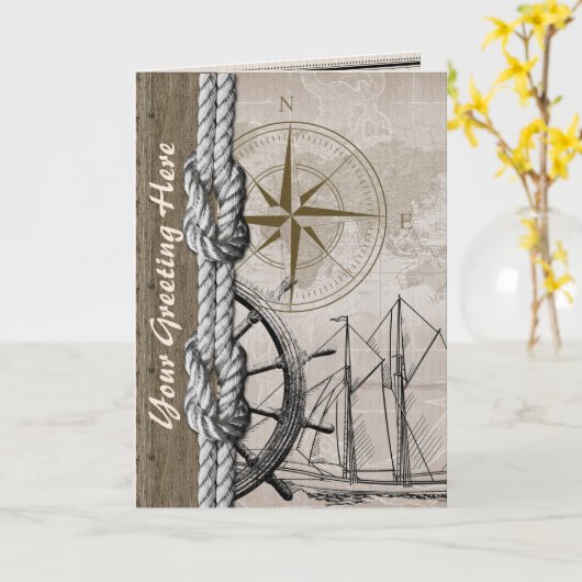  beige en bruine maanbeeld kaart (Gele Bloem)