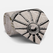beige en bruine maanbeeld stropdas (Opgerold)