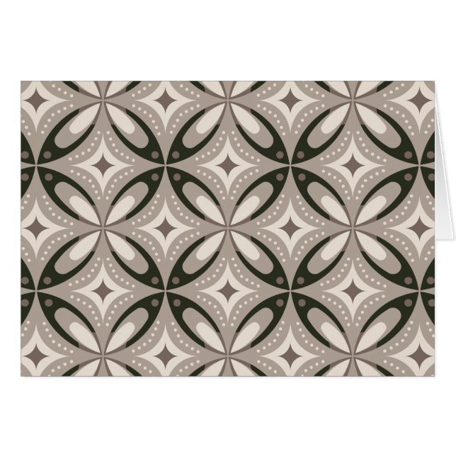 Beige en bruine retro cirkelvormen (Voorkant Horizontaal)