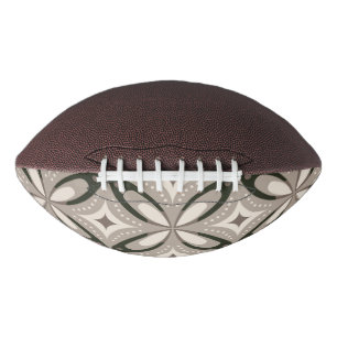 Beige en bruine retro cirkelvormen american football