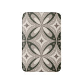 Beige en bruine retro cirkelvormen badmat (Voorkant Verticaal)