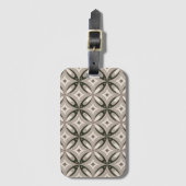 Beige en bruine retro cirkelvormen bagagelabel (Voorkant (verticaal))