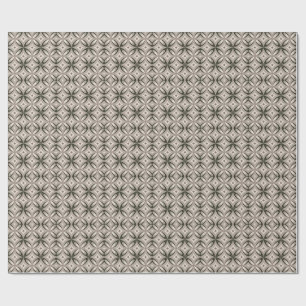 Beige en bruine retro cirkelvormen cadeaupapier