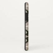 Beige en bruine retro cirkelvormen Case-Mate iPhone case (Achterkant/rechts)