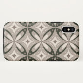 Beige en bruine retro cirkelvormen Case-Mate iPhone case (Achterkant (horizontaal))