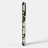 Beige en bruine retro cirkelvormen Case-Mate iPhone case (Achterkant / Rechts)