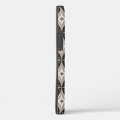 Beige en bruine retro cirkelvormen Case-Mate iPhone case (Achterkant / Rechts)