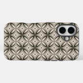Beige en bruine retro cirkelvormen Case-Mate iPhone case (Achterkant (horizontaal))