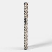 Beige en bruine retro cirkelvormen Case-Mate iPhone case (Achterkant / Rechts)