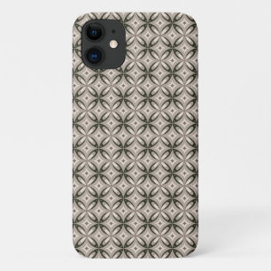 Beige en bruine retro cirkelvormen Case-Mate iPhone case