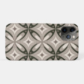 Beige en bruine retro cirkelvormen Case-Mate iPhone case (Achterkant (horizontaal))
