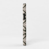 Beige en bruine retro cirkelvormen Case-Mate iPhone case (Achterkant/rechts)