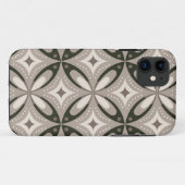 Beige en bruine retro cirkelvormen Case-Mate iPhone case (Achterkant (horizontaal))