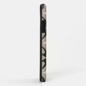 Beige en bruine retro cirkelvormen Case-Mate iPhone case (Achterkant/rechts)