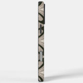 Beige en bruine retro cirkelvormen Case-Mate iPhone case (Achterkant / Rechts)