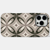 Beige en bruine retro cirkelvormen Case-Mate iPhone case (Achterkant (horizontaal))