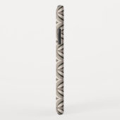 Beige en bruine retro cirkelvormen Case-Mate iPhone case (Achterkant/rechts)