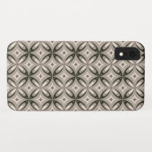 Beige en bruine retro cirkelvormen Case-Mate iPhone case (Achterkant (horizontaal))