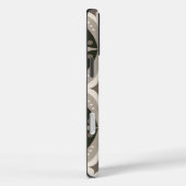 Beige en bruine retro cirkelvormen Case-Mate iPhone case (Achterkant / Rechts)