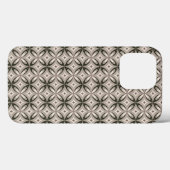 Beige en bruine retro cirkelvormen Case-Mate iPhone case (Achterkant (horizontaal))
