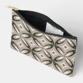 Beige en bruine retro cirkelvormen etui (Open)