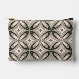 Beige en bruine retro cirkelvormen etui
